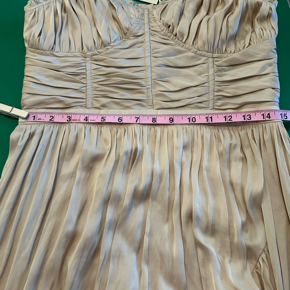 NWT Ramy Brook Beige Ruffled Maxi Dress - Picture 11 of 14
